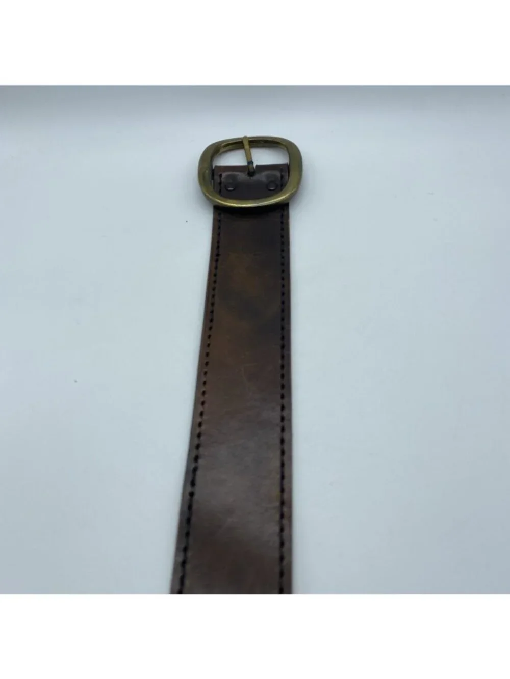Unbranded Brown Leather Belt Size Large 40